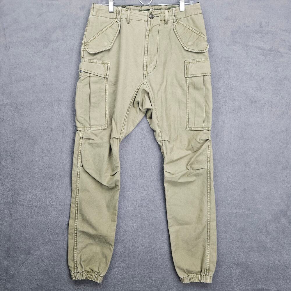 R13 Women's Straight Leg Cargo Pants in Olive
